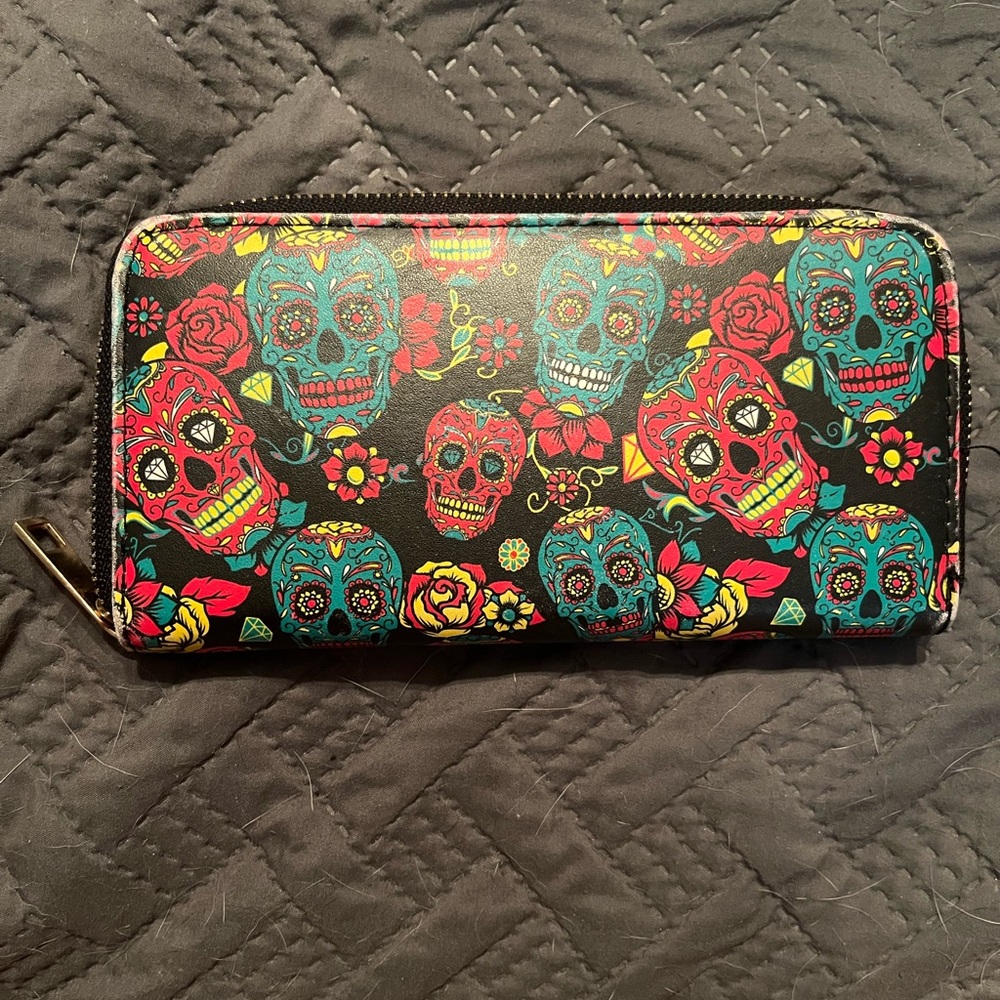 Colorful Sugar Skull Wallet